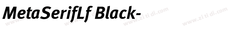 MetaSerifLf Black字体转换